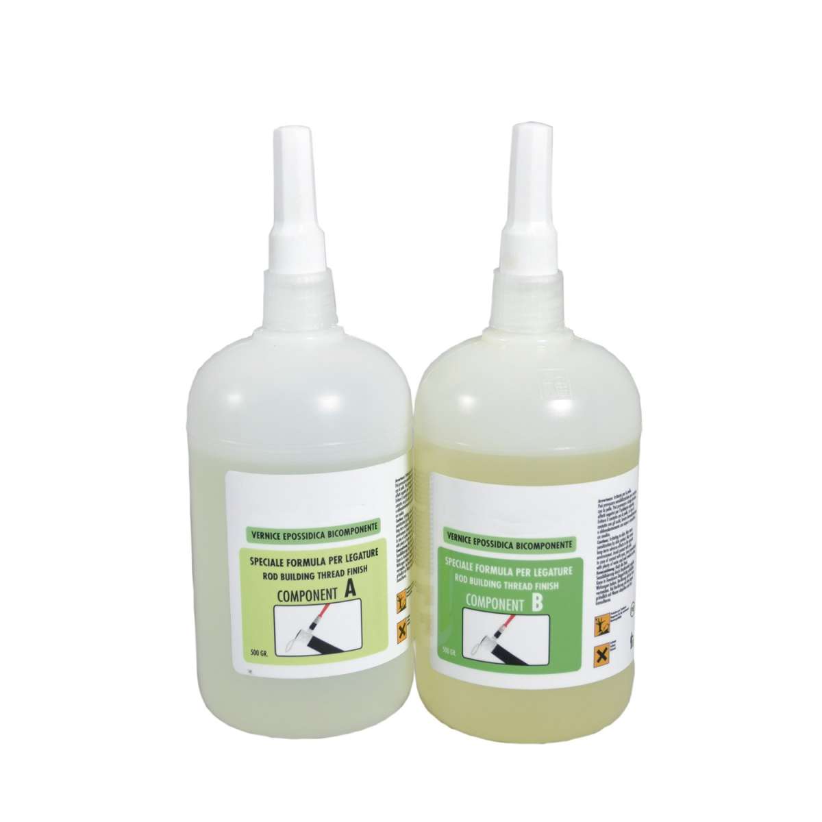 Yuki 2-Component Epoxy Varnish - Verniz epóxi bicomponente A+B 2x500gr para construção de canas

