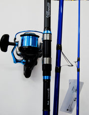 Conjunto Surfcasting Vercelli – Cana Enygma Impacto Hybrid 4.20m + Carreto Oxygen SXZ 60 | Barracuda Pesca