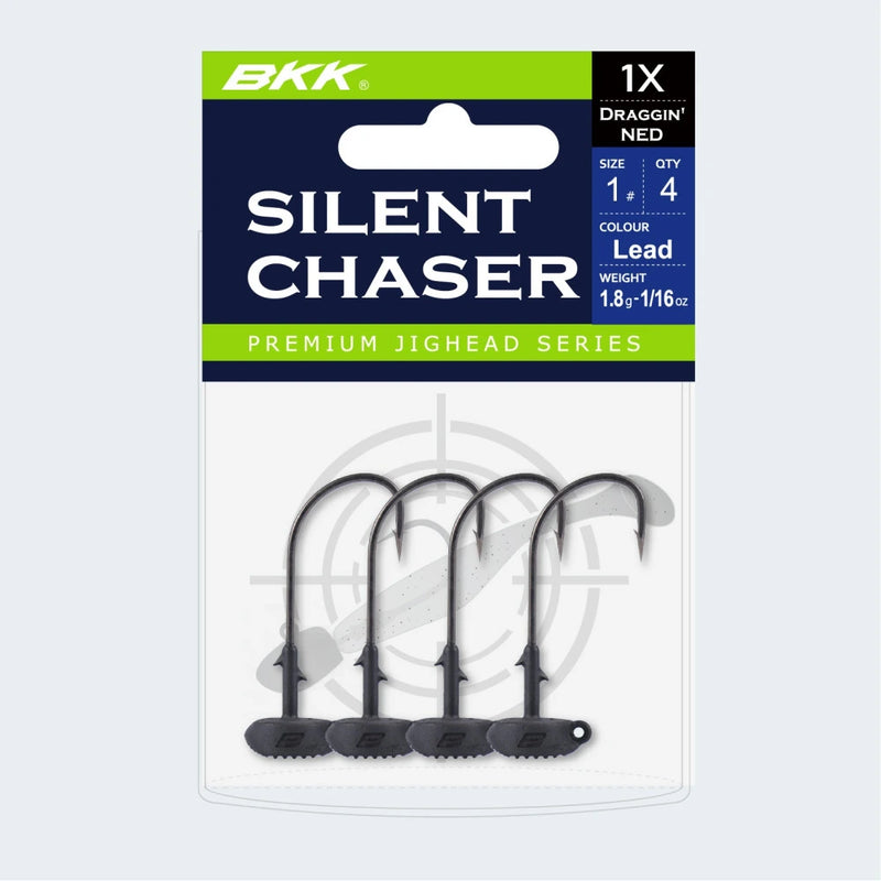 Cabeçote BKK Silent Chaser – Draggin' Ned Jighead (Cor: Green)