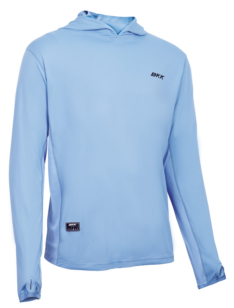 Camisola BKK Hooded Performance Shirt Tuna Light Blue (Tamanho S) – Vista Frontal | Barracuda Pesca