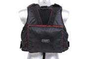 Colete Hart Oceanic Pro - vista traseira completa em manequim com bornal traseiro, alças ajustáveis e logo HART branco