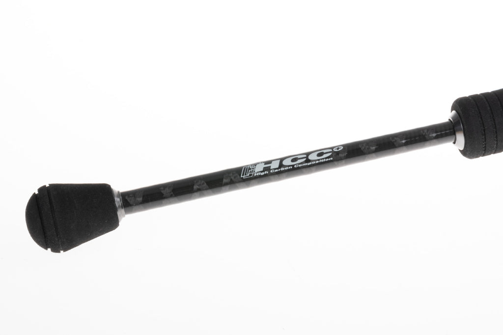 Hart Toro Squid FK73 7'3" - Detalhe do cabo ergonómico compacto com porta-carretos skeleton ultra leve
