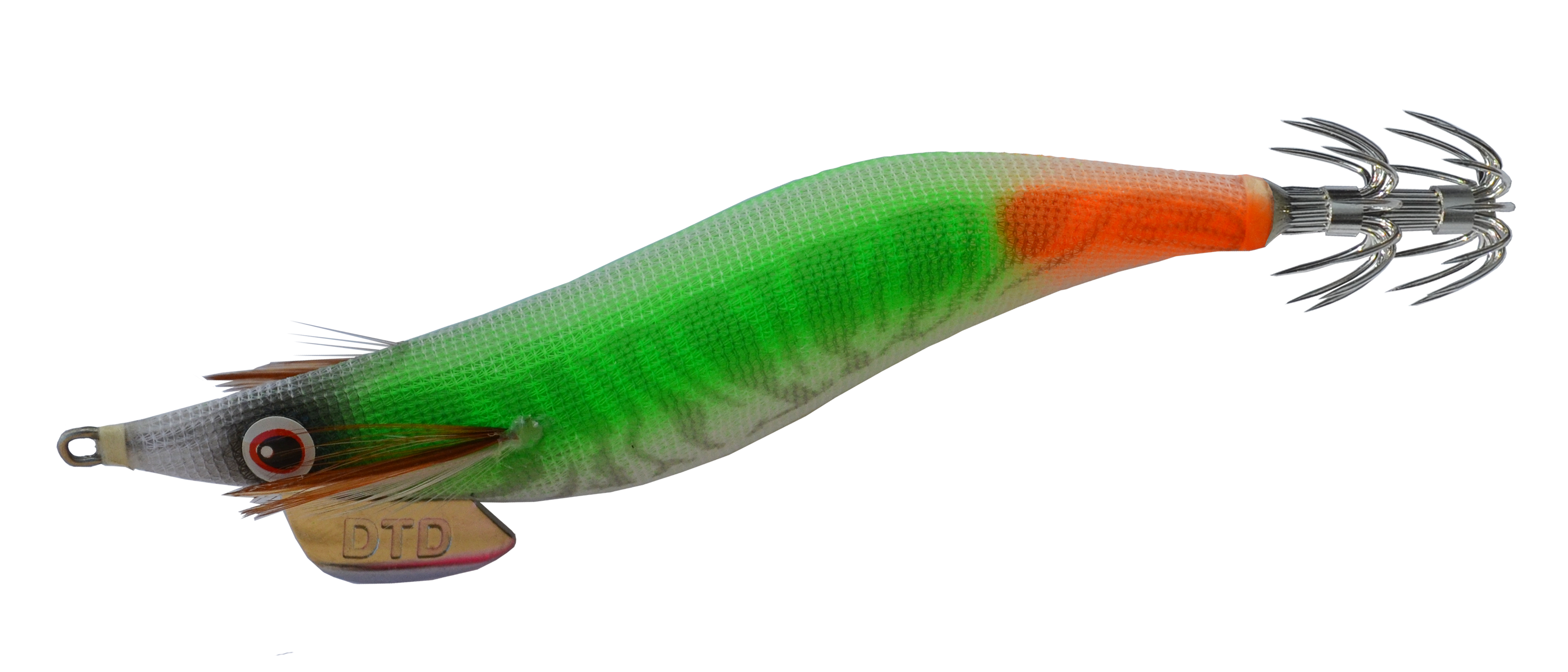 Isca egi DTD Special OITA 3.0 cor Green verde laranja rainbow corpo luminoso