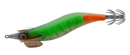 Isca egi DTD Special OITA 3.0 cor Green verde laranja rainbow corpo luminoso