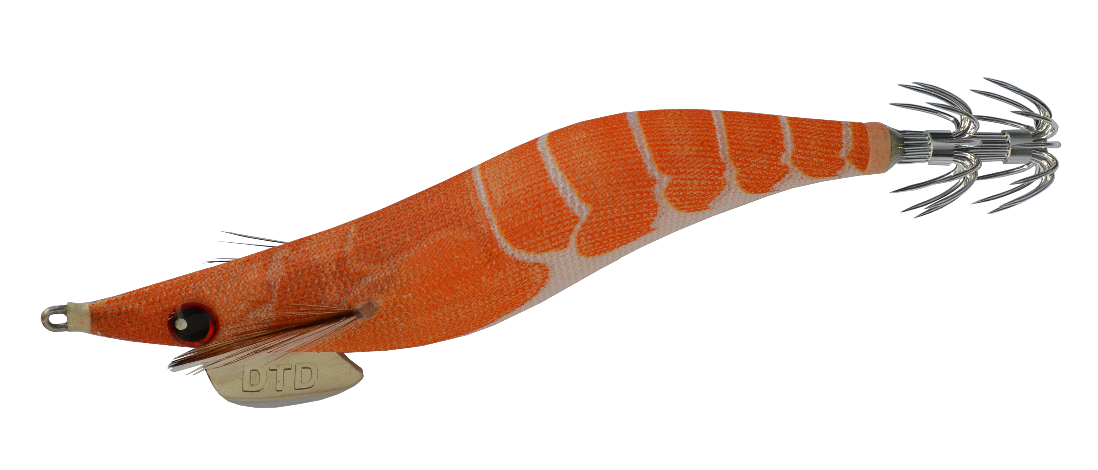 Isca egi DTD Shrimp OITA 3.0 cor Orange laranja imitação camarão corpo luminoso