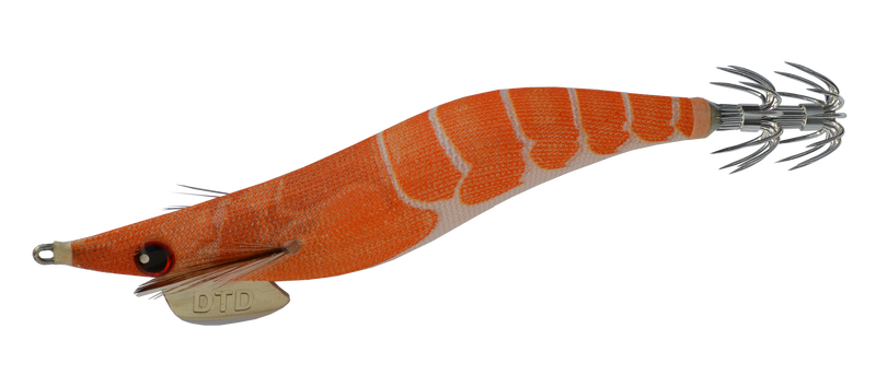 Isca egi DTD Shrimp OITA 3.0 cor Orange laranja imitação camarão corpo luminoso