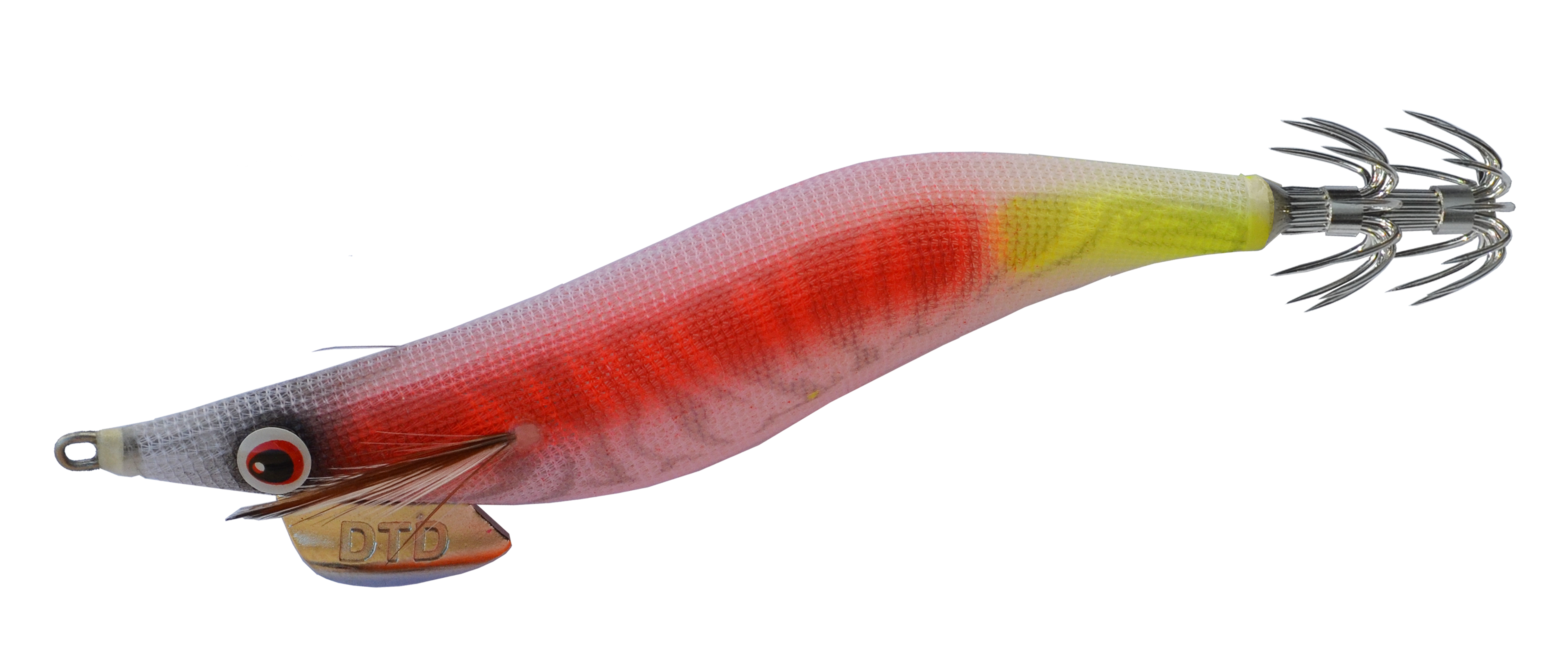 Isca egi DTD Special OITA 3.0 cor Red vermelho amarelo rainbow corpo luminoso