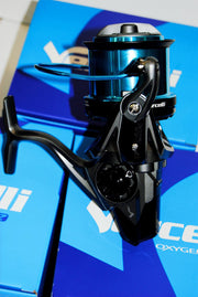 Carreto Vercelli Oxygen SXZ 60 – Vista Lateral com Bobine Principal | Barracuda Pesca