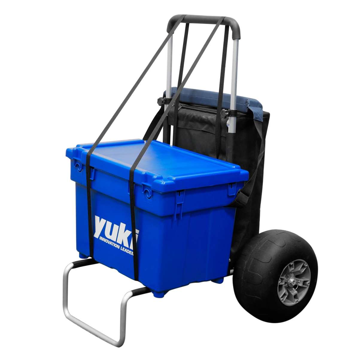 Yuki All-In Beach Trolley - Carrinho com caixa azul Yuki montada e saco de transporte (Caixa não incluida)