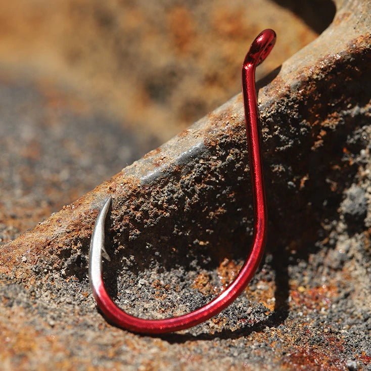 Anzóis BKK Red Octopus Beak (Anzol de Isco / Olhal Inclinado) - Barracuda Pesca