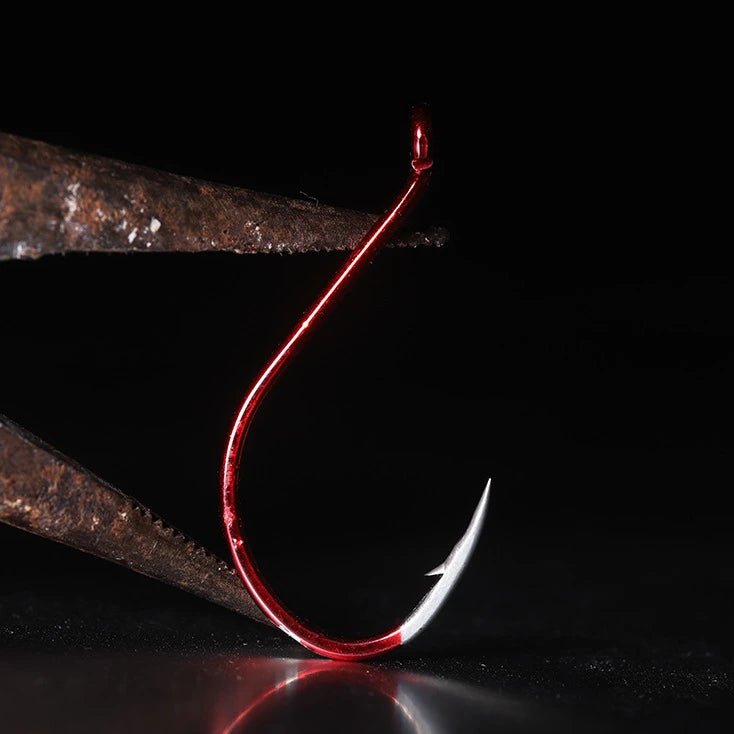 Anzóis BKK Red Octopus Beak (Anzol de Isco / Olhal Inclinado) - Barracuda Pesca