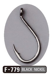 Anzol Sasame Octo Beak F-304 (Black Nickel / Pata Plana / Forjado) - Barracuda Pesca