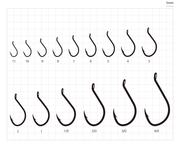 Anzol Sasame Seigo Ringed F-709 (Premium Black Nickel / Haste Longa) - Barracuda Pesca
