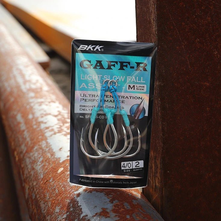 Assist Hook BKK SF Gaff-R M (Pre-Tied Single Assist / Fluorocarbon Core) - Barracuda Pesca