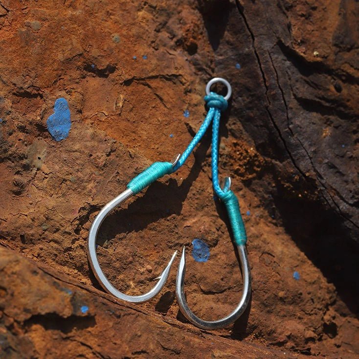 Assist Hook BKK SF Lentus L (Heavy Slow Jigging / Long Cord / Fluorocarbon Core) - Barracuda Pesca