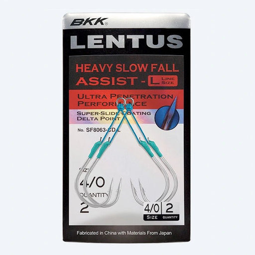 Assist Hook BKK SF Lentus L (Heavy Slow Jigging / Long Cord / Fluorocarbon Core) - Barracuda Pesca