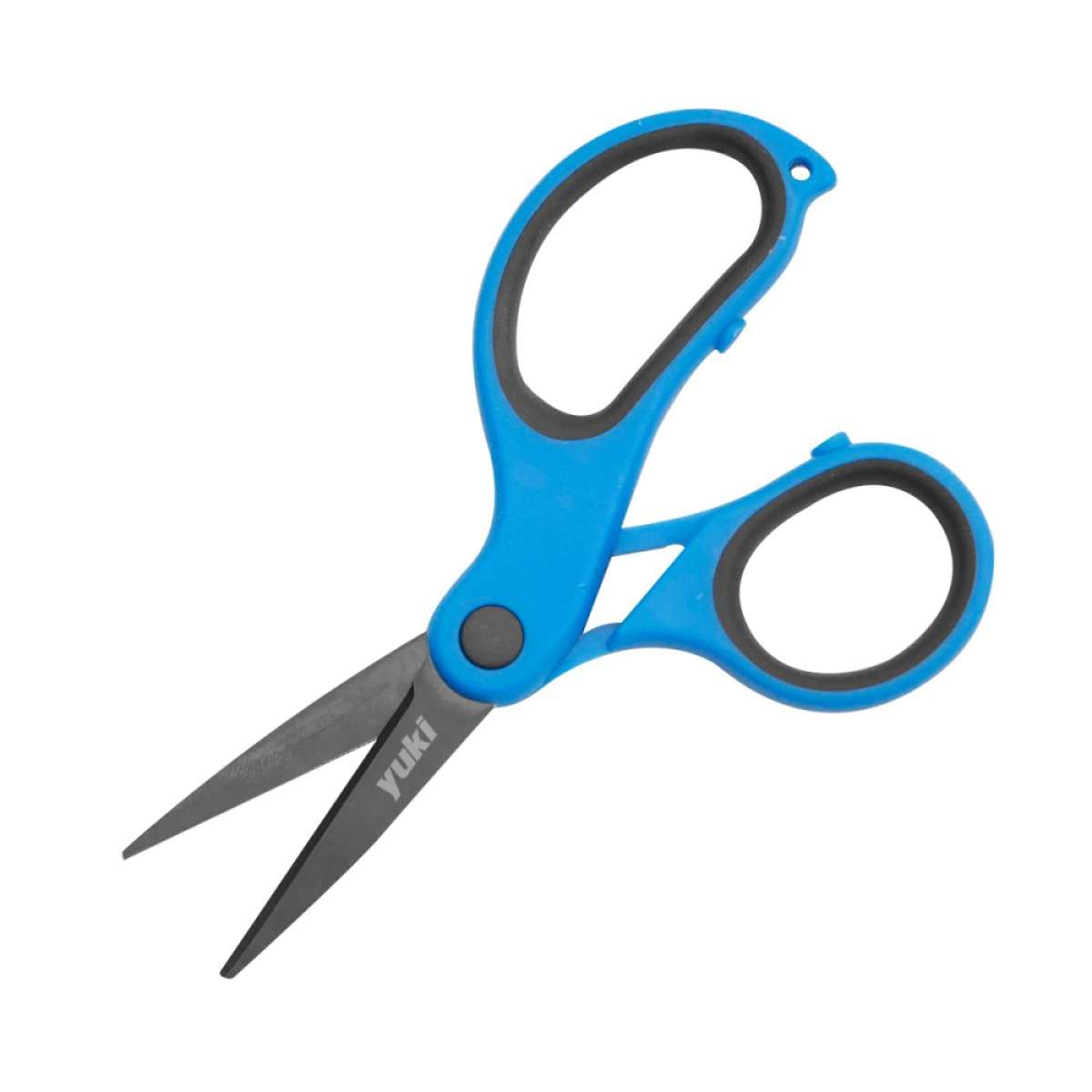 Yuki Braided Line Lux Scissors - Tesoura profissional 14cm para linha trançada com cabo azul ergonómico

