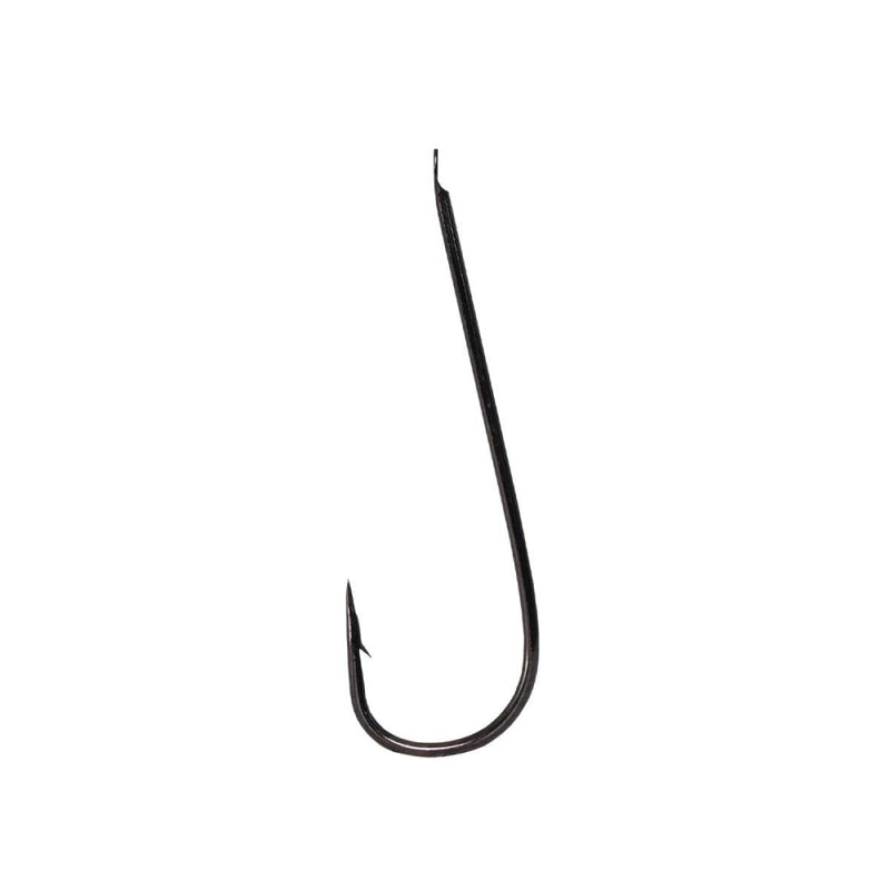Anzol Yuki BX77 Black Nickel com haste longa sem argola. Forma arredondada ideal para pesca de fundo com minhocas, sardinha, choco e lulas. Made in Japan.