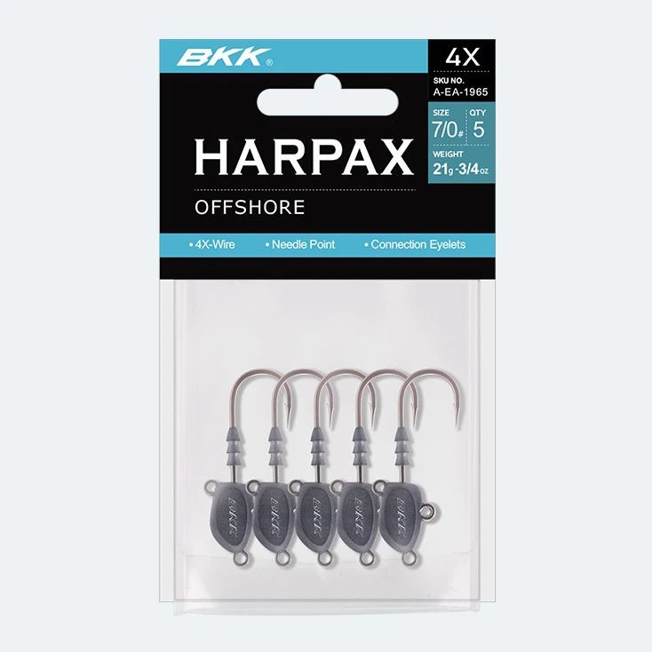 Cabeçote BKK Harpax Offshore Jighead (Série AKEA19) - Barracuda Pesca