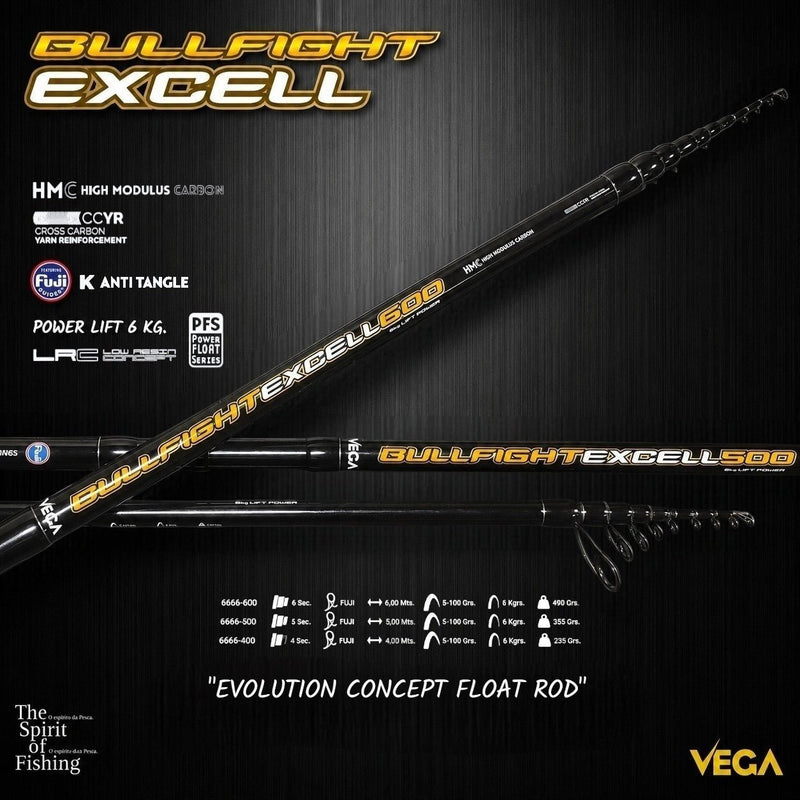 Cana Boia Vega Bullfight Excell HMC Fuji (4m / 5m / 6m) - Barracuda Pesca
