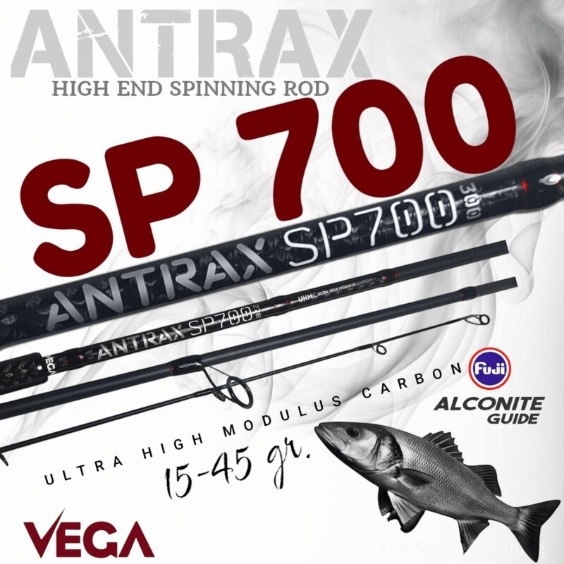 Cana Spinning Vega Antrax SP700 - Costeiro Ultra Alto Modulo - Barracuda Pesca