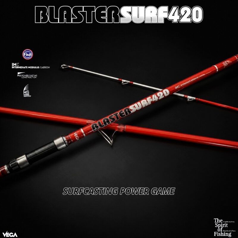 Cana Vega Blaster Surf 4.20m Híbrida (Passadores Fuji / Ação 100-270g) - Barracuda Pesca