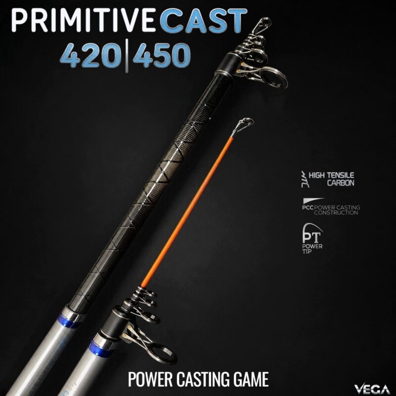 Cana Vega Primitive Cast 4.50m (Ação 80-230g / Telescópica) - Barracuda Pesca