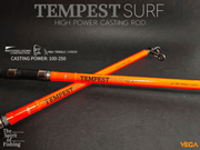 Cana Vega Tempest Surf 4.50m (Ação 100-250g / Carbono HTC / Telescópica) - Barracuda Pesca