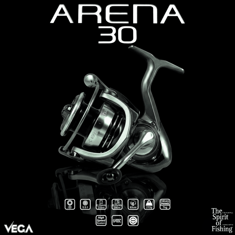 Carreto Spinning Vega Arena 30 - Barracuda Pesca