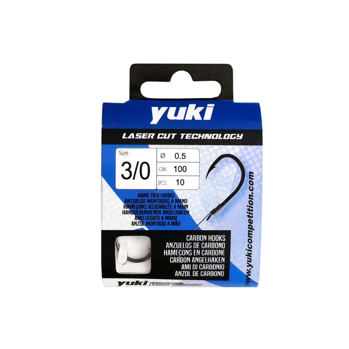 Anzóis Yuki Chinu Black Nickel - embalagem completa tecnologia Laser Cut para surfcasting
