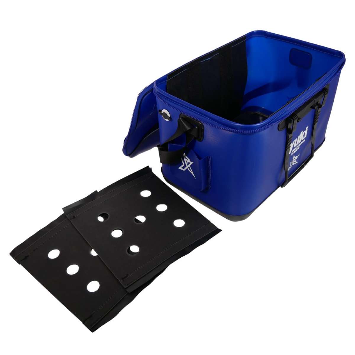 Contentor EVA Yuki 50x35x30cm viveiro portátil 3 divisórias aerador competição
Yuki contentor EVA pormenor divisórias patenteadas bolso lateral catch release
Contentor EVA Yuki 52 litros surfcasting competição transporte peixes vivos
Yuki contentor EVA 1.5kg entrada aerador sistema divisórias surfcasting
