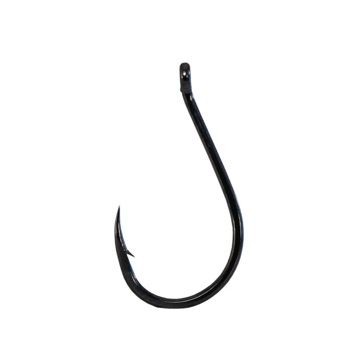  Anzol Yuki CX05 Black Nickel tipo Chinu com ponta curvada e forma torcida. Aço de dureza média para apresentação natural e grande resistência. 14 tamanhos disponíveis. Made in Japan.