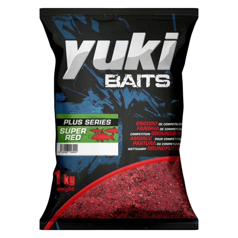 Engodo Yuki Baits Plus Series Super Red - Engodo Competição Água Doce 1kg - Barracuda Pesca