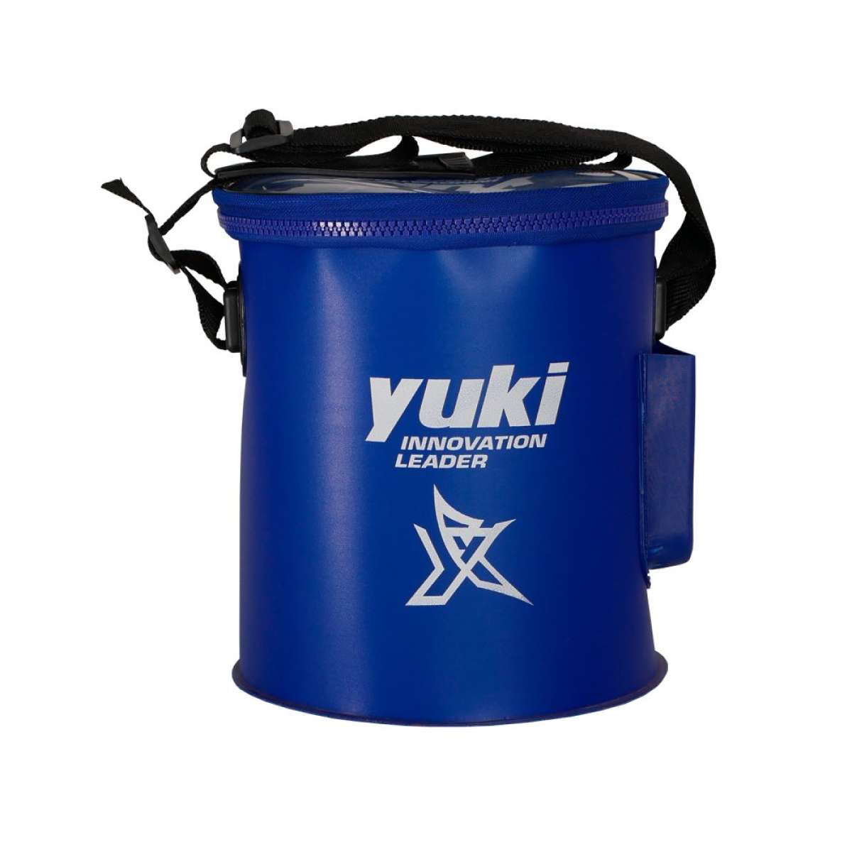 Yuki EVA Bucket 50L - Balde EVA azul com tampa transparente, alça ajustável e logótipo Yuki Innovation Leader