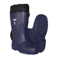 Yuki EVA Thermal Boots azul escuro com logótipo branco, sola anti-derrapante e sistema de ajuste com cordão - proteção até -30°C
