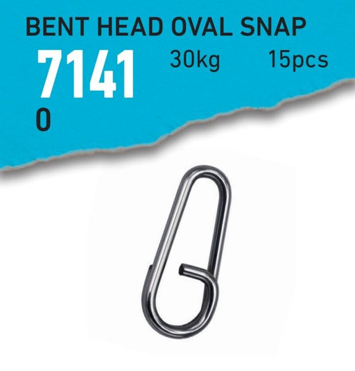 Fecho Vega 7141 Bent Head Oval Snap Black Nickel (15 un.) - Barracuda Pesca