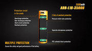 Fenix ARB-L18-3500U - Bateria Recarregável 18650 3500mAh USB - Barracuda Pesca