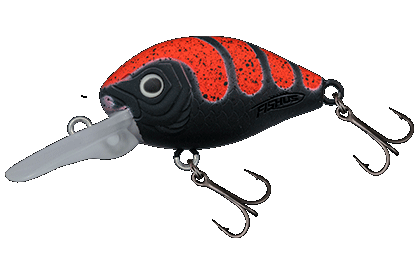 Amostra Fishus by Lurenzo Assault Crank 40 mm - Black Craw