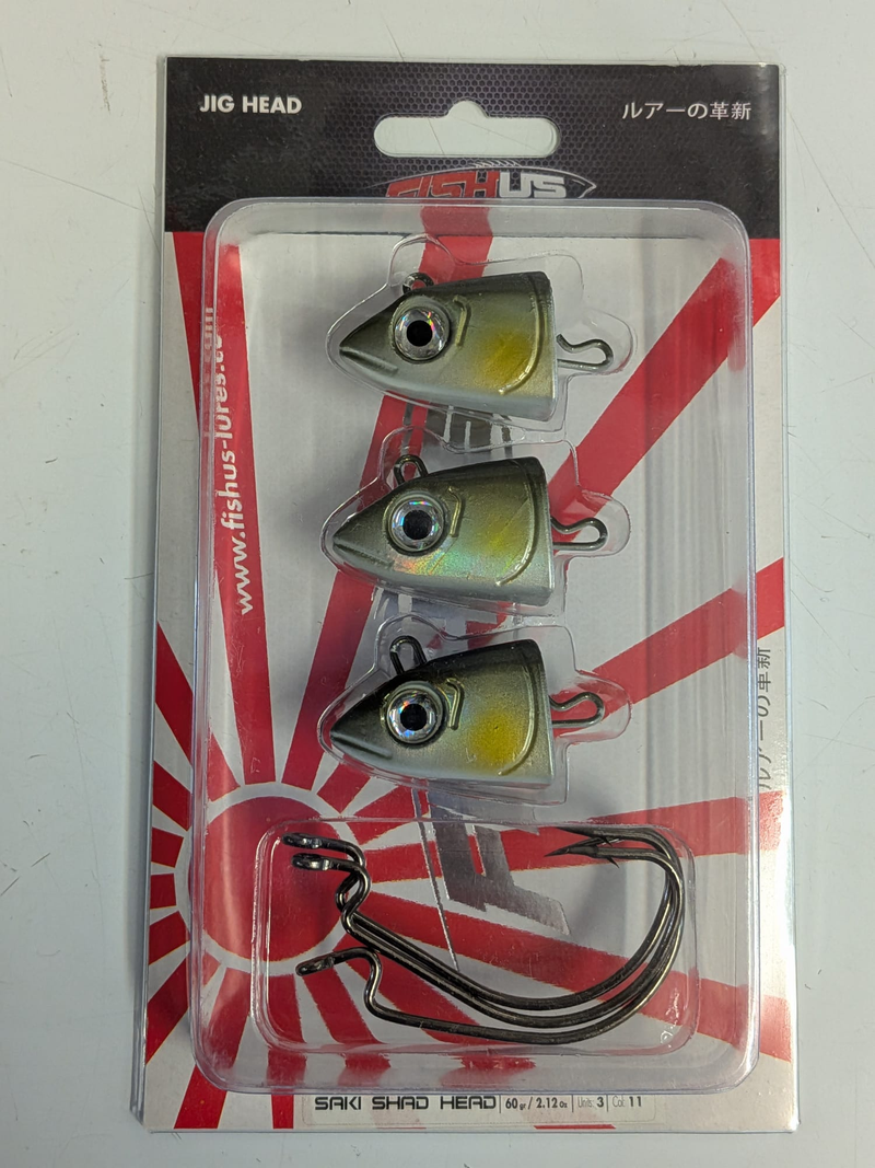 Cabeçote Fishus Saki Shad Head 60 g - 3 Unidades - 11