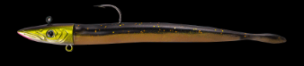 Vinil Fishus Espetit Sandeel 140 mm / 22 g - DE - Dark Eel