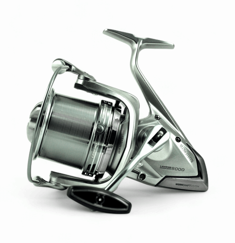 Carreto Surfcasting Vega Legend Hardcore 8000 - vista lateral Worm Shaft