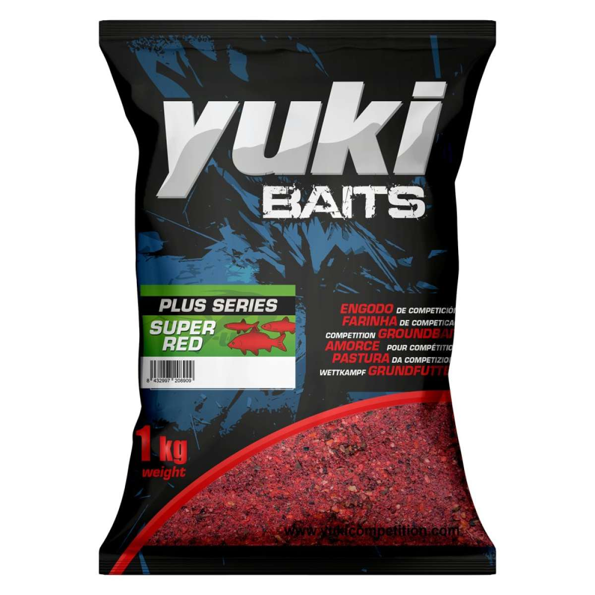 Engodo Yuki Baits Plus Series Super Red - Engodo Competição Água Doce 1kg