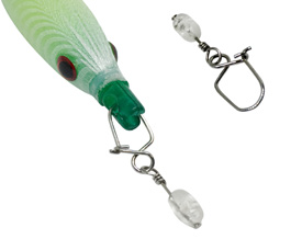 Quick Lock Snaps with Rolling Swivel - Mosquetão de fecho rápido com destorcedor integrado para pesca de lula e montagens tataki
