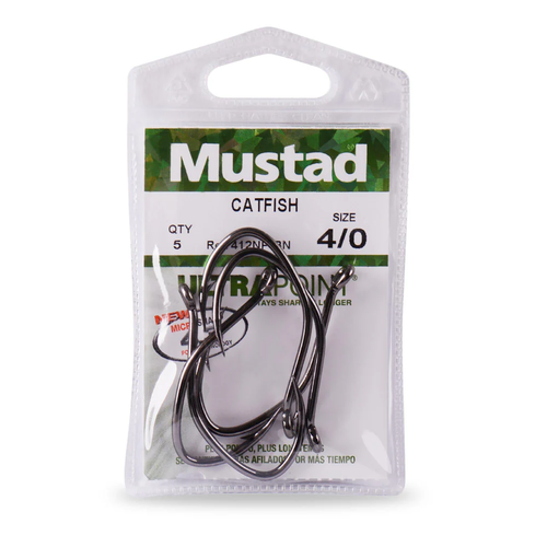 Anzóis Mustad 412NP Skippy Hook - Circle Hook para Peixe-Gato e Esturjão