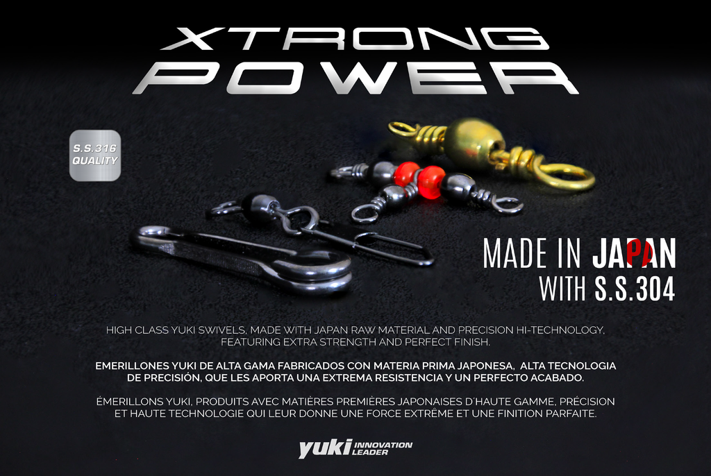 Yuki Xtrong Power - Giradores de alta gama fabricados no Japão com tecnologia de precisão e aço S.S.304
