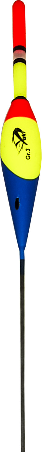 Detalhe da boia fixa com design aerodinâmico ideal para pesca em molhes, pontões e zonas rochosas