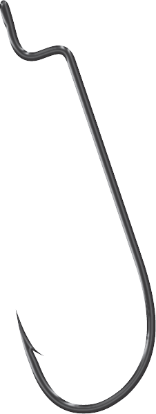 Anzol Yuki BX70 Worm Black Nickel reto. Ideal para iscas macias, jerkbaits e paddle tails. Montagens Texas, Carolina, cheburashka.