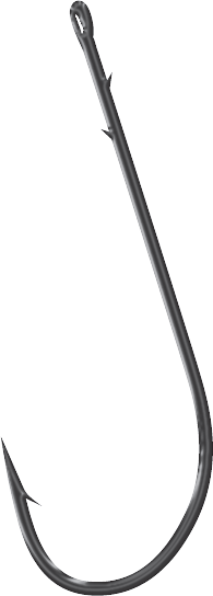 Anzol Yuki BX72 Aberdeen Black Nickel com farpas na haste. Ideal para iscas macias e montagem cheburashka. Fixação firme garantida.