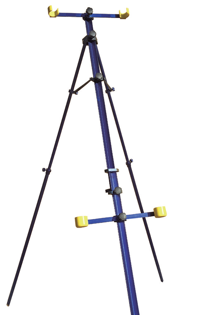 Yuki Kompakt Tripod - Tripé compacto alumínio ajustável 1-1.7m com suportes amarelos para 2 canas

