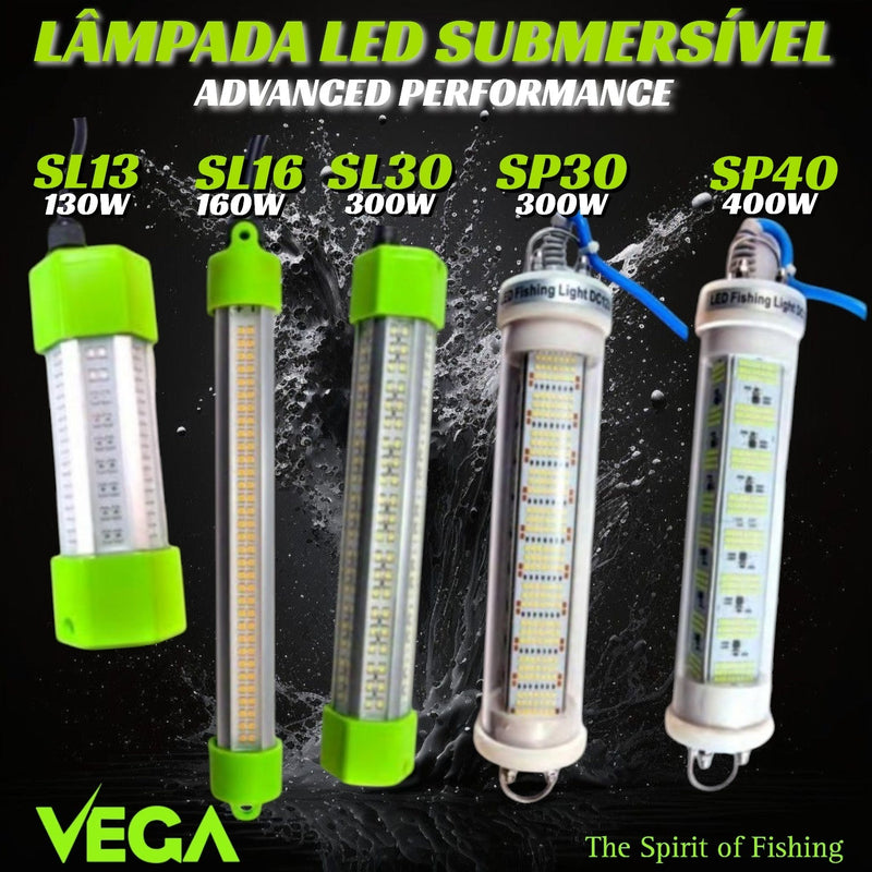 Lâmpada LED Submersível Vega SL30 300W - Barracuda Pesca